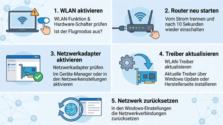 Windows 11/10: WLAN wird nicht angezeigt – Lösungen