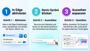 Windows 11/10: Webseiten-Aussehen mit Remix in Edge anpassen