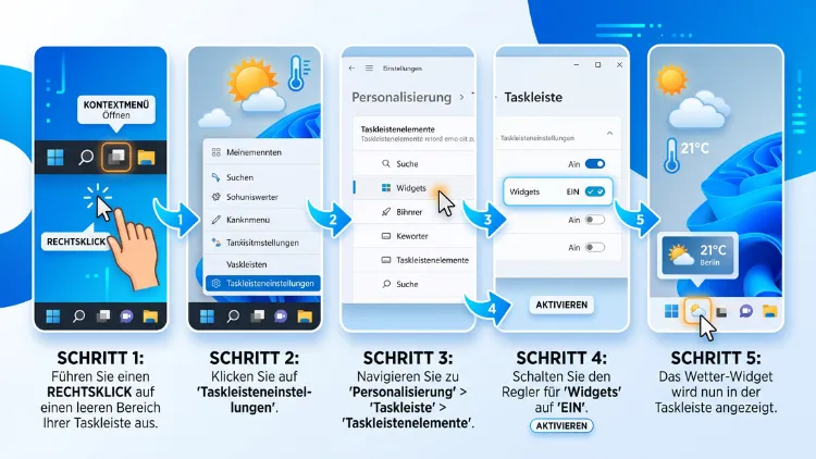 Windows 11/10: Wetter in der Taskleiste anzeigen – so geht’s