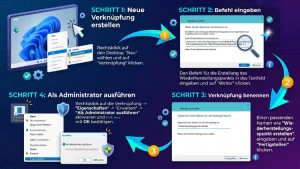 Windows 11/10: Wiederherstellungspunkt-Verknüpfung erstellen