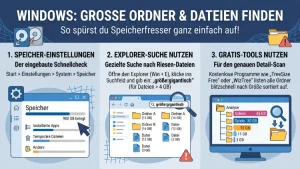 Windows: Große Ordner finden – so geht’s einfach