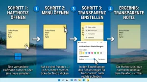 Windows: Haftnotizen transparent machen – so geht’s