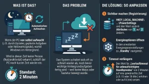 Windows: Leerlauftimeout für unbeaufsichtigten Standbymodus