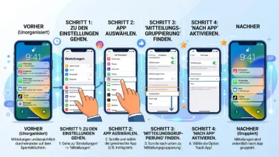 iPhone: Benachrichtigungen nach App gruppieren – so geht’s