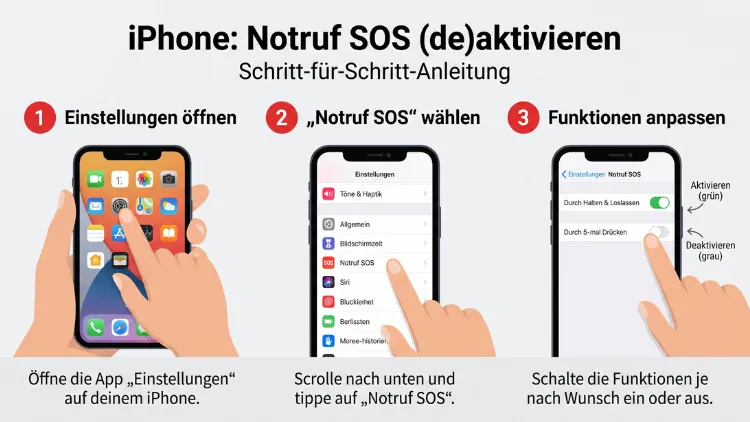 iPhone: SOS (de)aktivieren – so geht’s